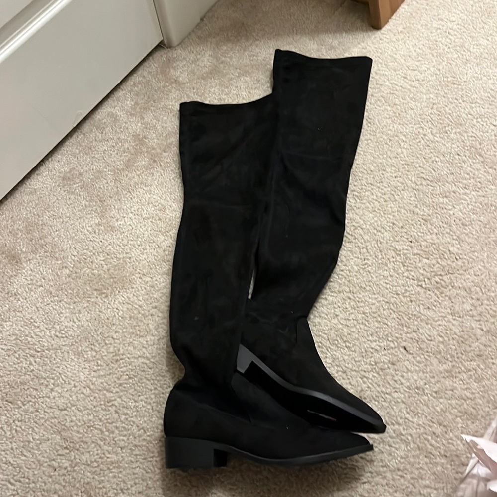 Black Over the knee Black Shoes